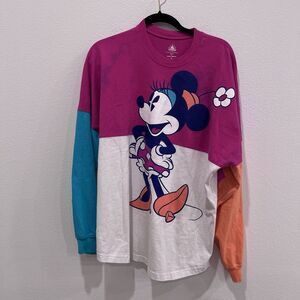 Disneyland Resort Minnie Mouse Colorblock Authentic Spirit Jersey Adult Size L